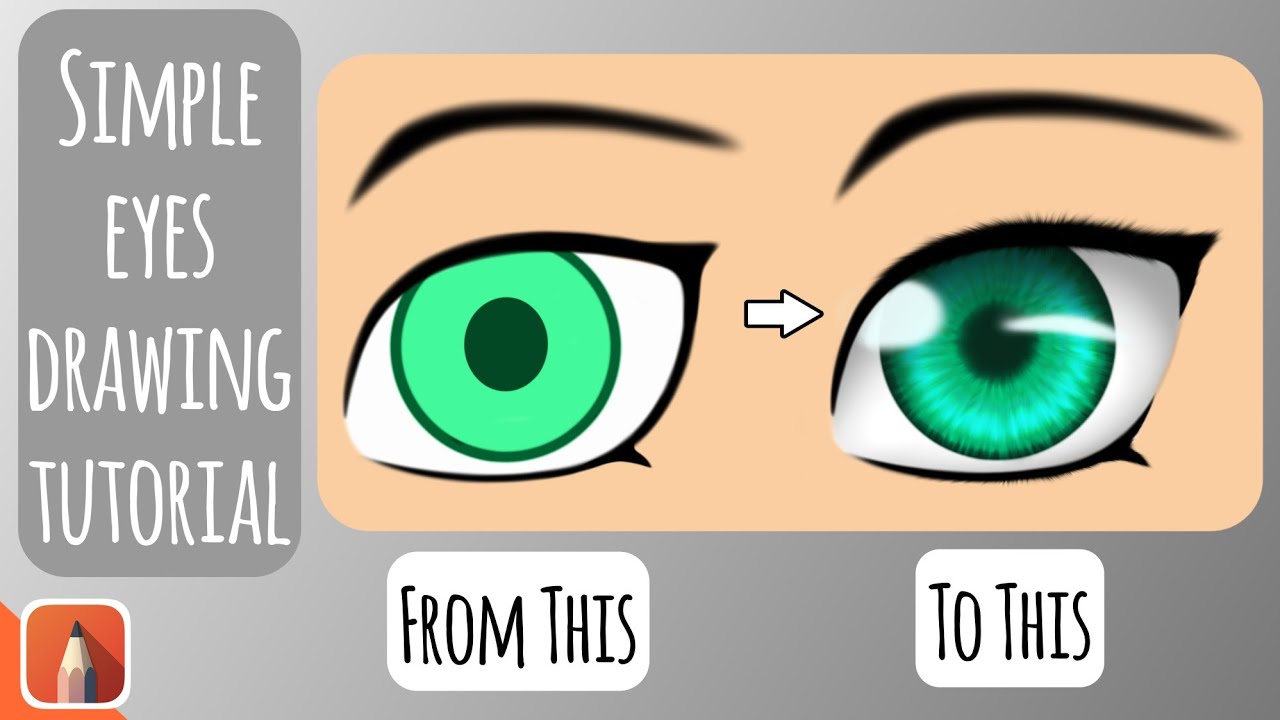 How I draw and colored eyes digitally (tutorial) - Autodesk sketchbook