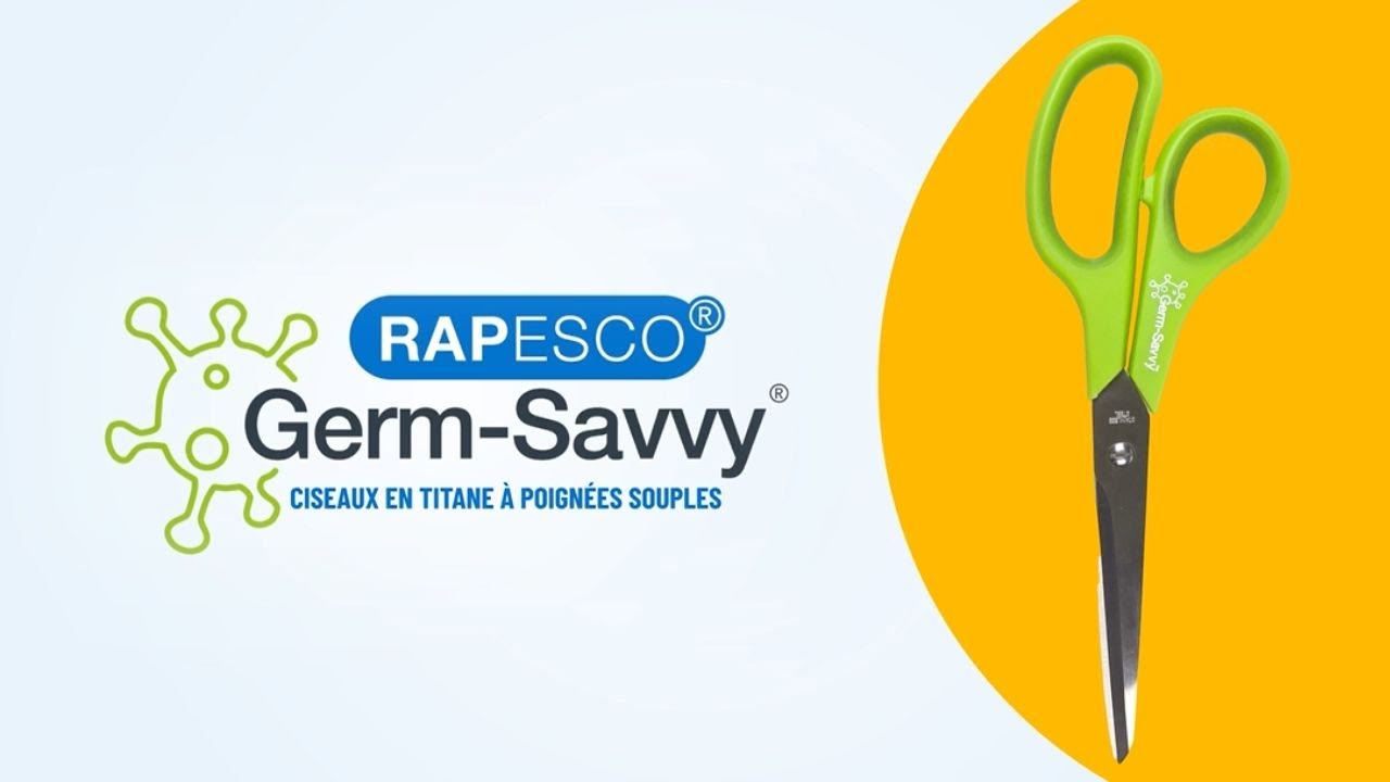 Germ-Savvy&reg; ciseaux en titane &agrave; poign&eacute;es souples