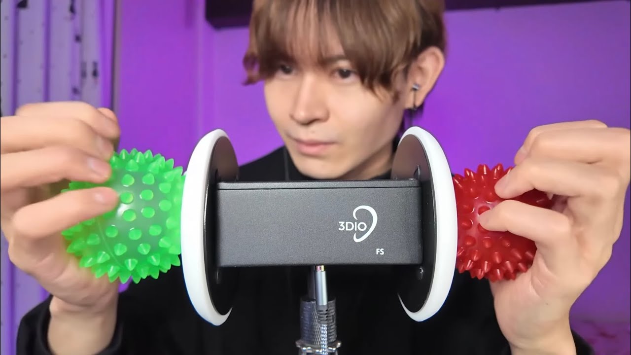 【ASMR】握ったりタッピングしたり擦ったり Squeezing & tapping & rubbing【3DIO】