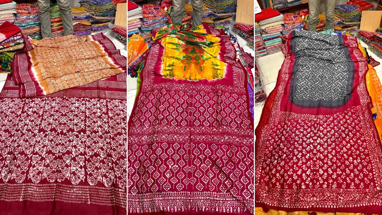 অফিসে পরার সবচেয়ে আরামদায়ক সিল্ক বাটিক শাড়ি | Fancy Silk batik saree collection 2025