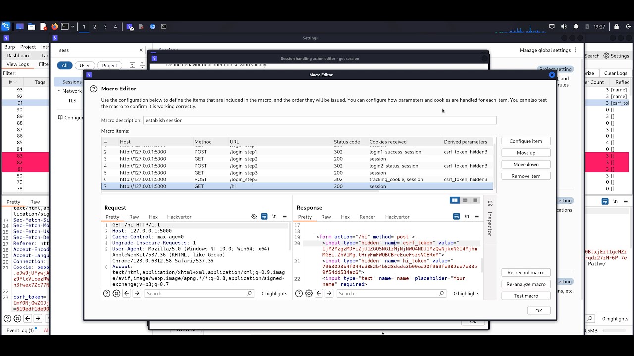 Burp Suite Advanced Session Management and Session Macros in Burp Suite