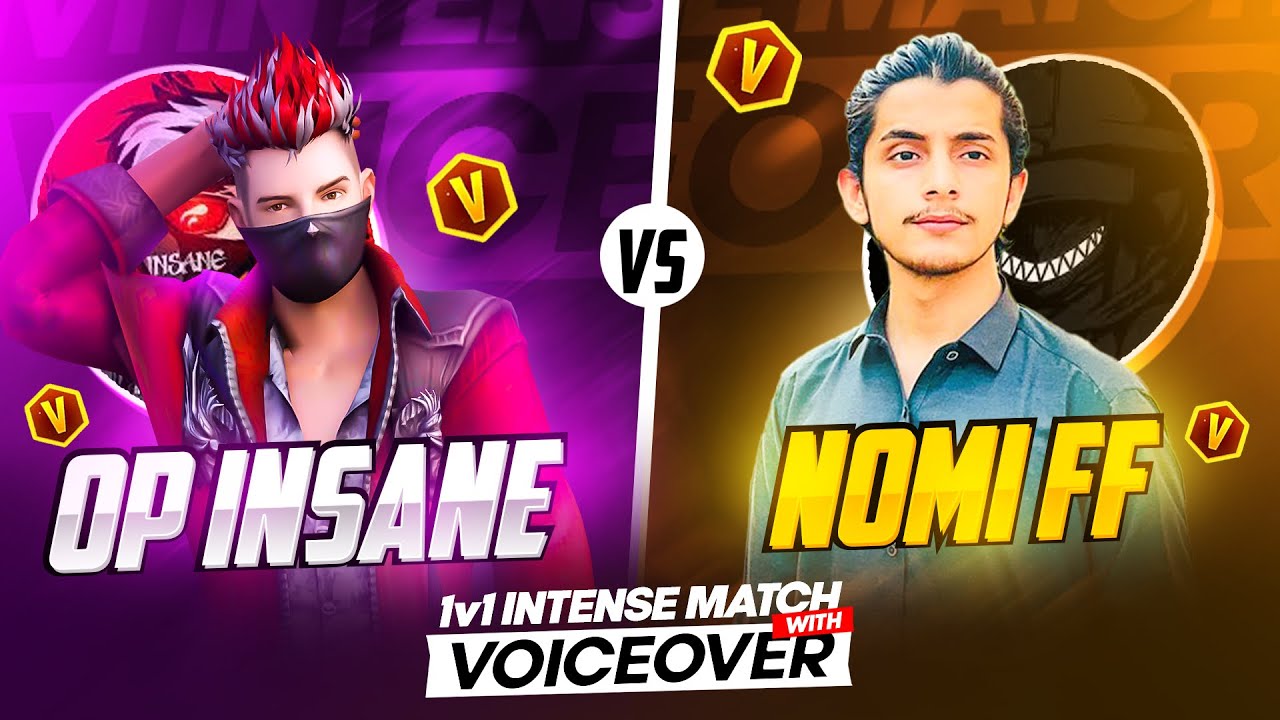NOMI FF Vs OP INSANE🤯🔥|| 1 VS 1 GAMEPLAY WITH VOICEOVER🥵🔥@NOMI FF