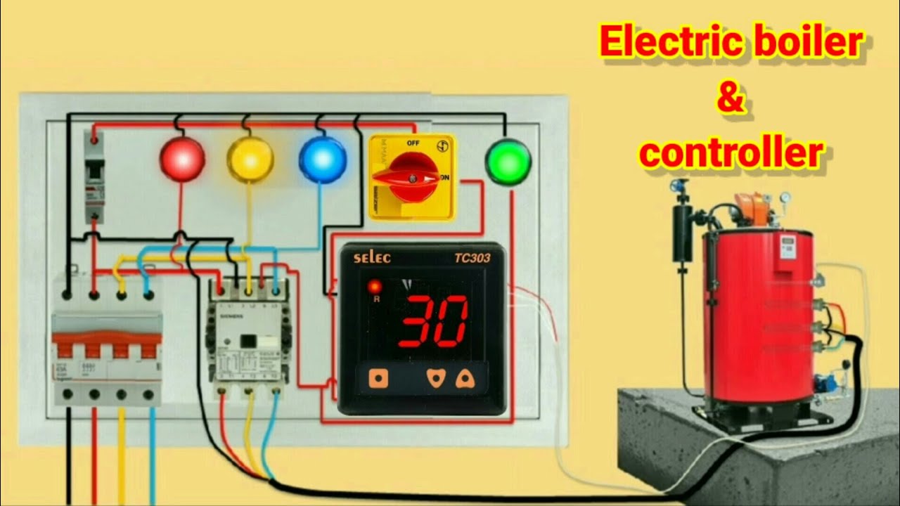electric boiler & controller connection #electricalteluguofficial