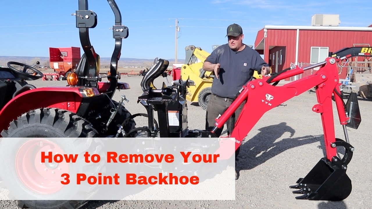 How to Take Your 3 Point Backhoe On and Off | TYM Tractor | Branson Tractor