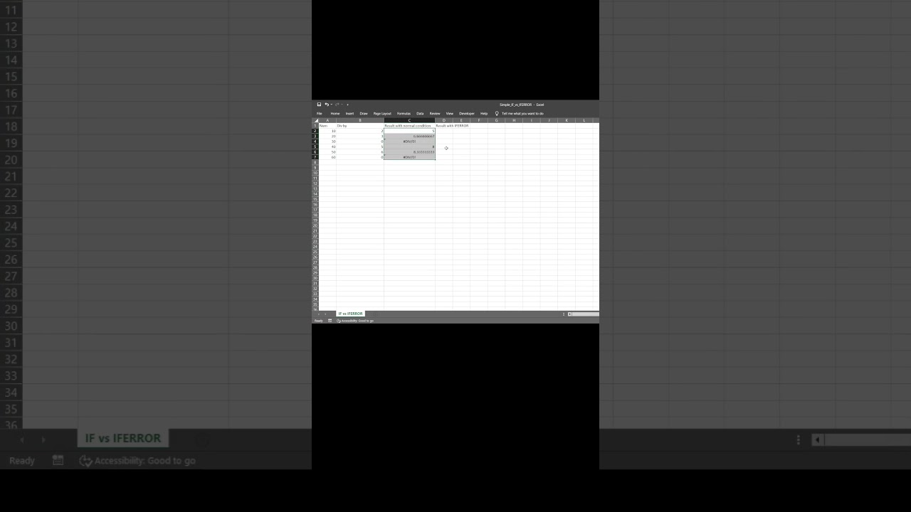 #7 Learn Excel How to handle error using IFERROR| Daily Excel Shorts by Infoverse 
