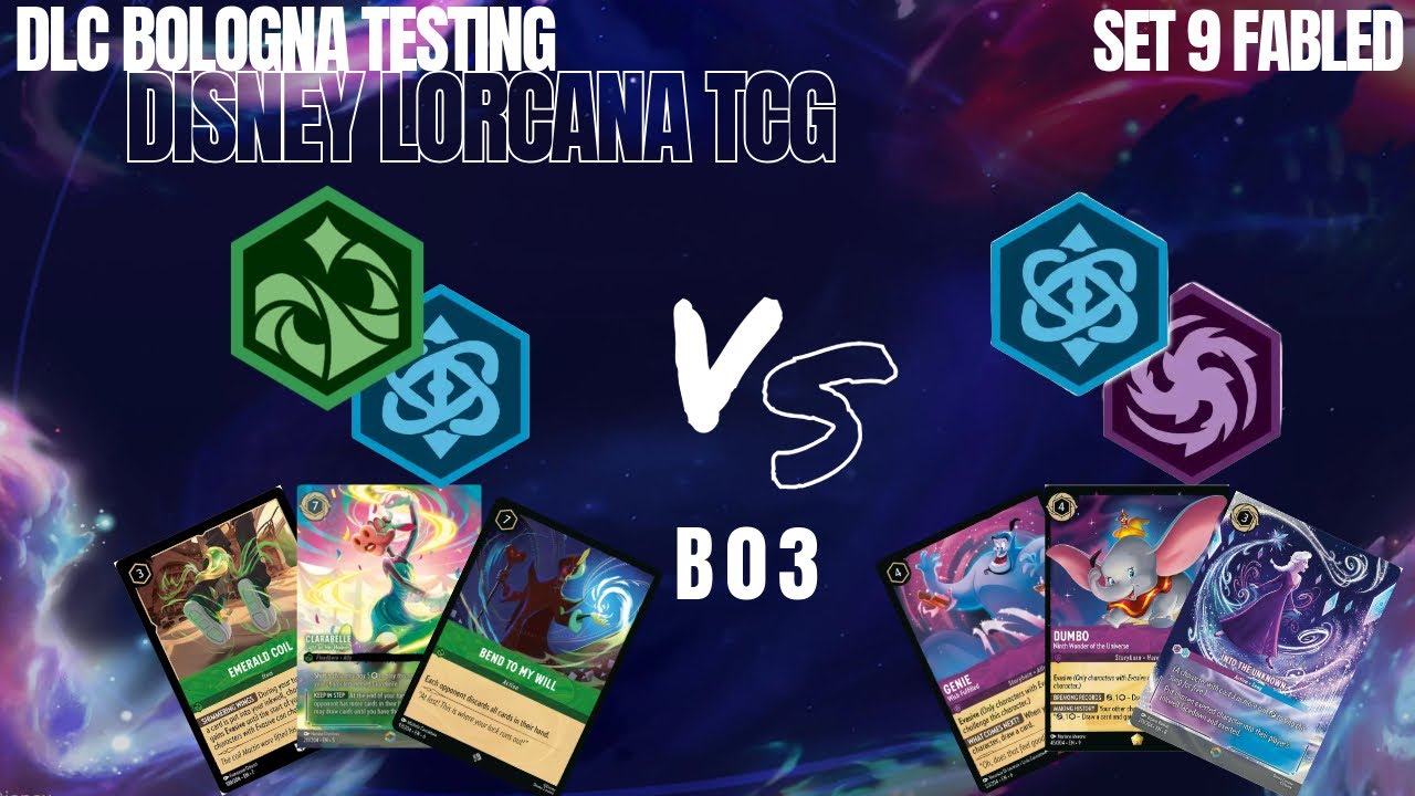 DLC Bologna Testing Glue vs Blurple Disney Lorcana Gameplay Competitive Bo3