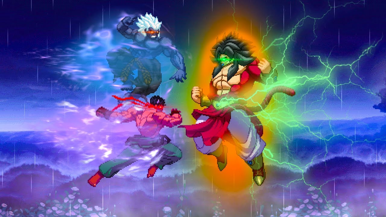 SSJ4 Broly Vs Oni & Kage - Street Fighter X Dragon Ball - Ultra Boss Fighters Z: Champion Edition