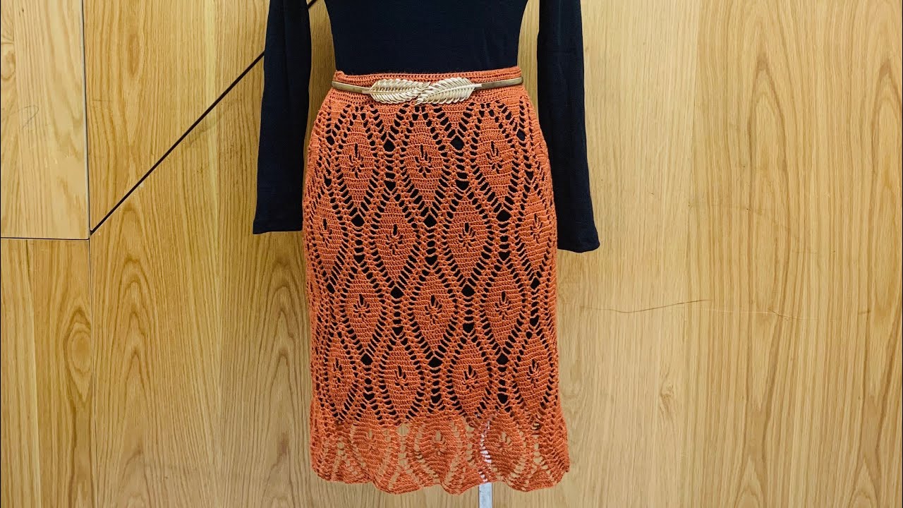 67a. HƯỚNG DẪN MÓC CHÂN VÁY HỌA TIẾT HÌNH THOI ( Phần 1)_ Vân vũ_ Crochet skirt