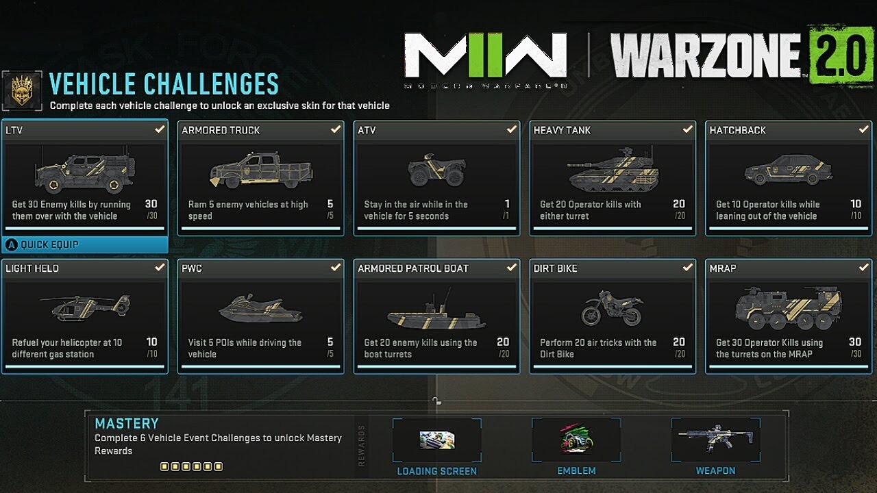 The Fastest Way To Complete All Vehicle Challenges (Guide)