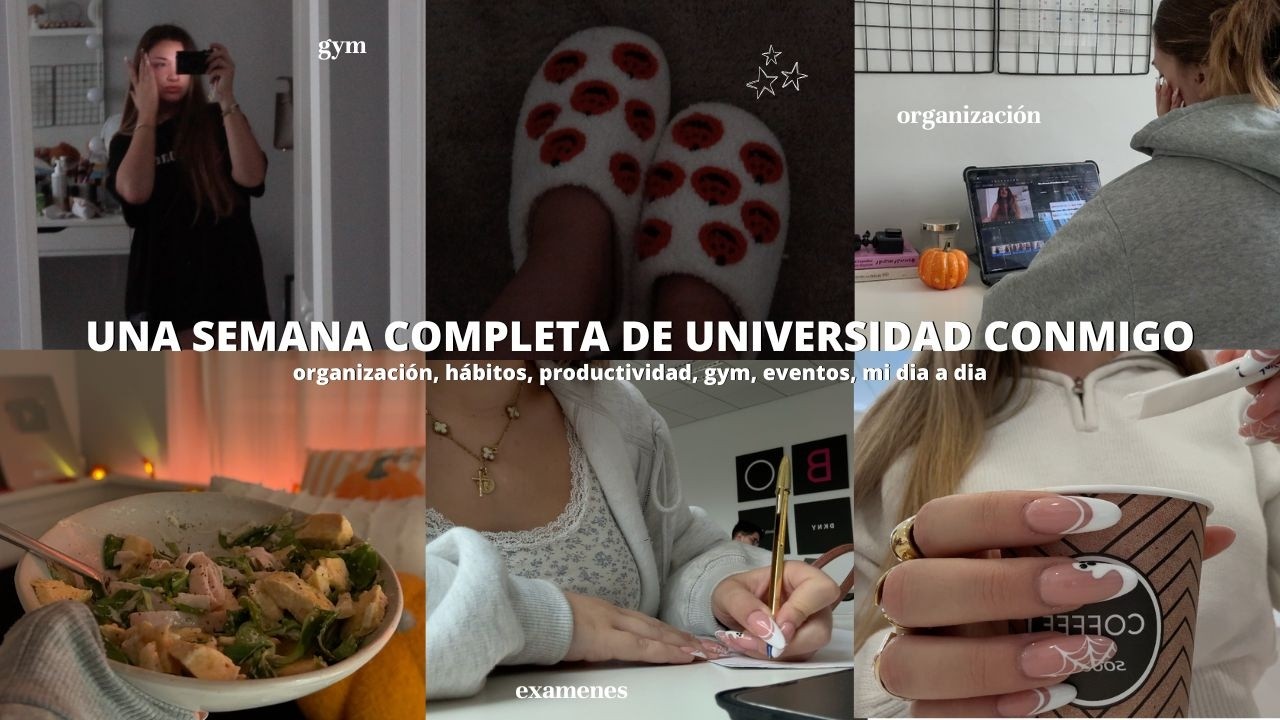🍂UNA SEMANA COMPLETA DE UNIVERSIDAD *mi dia a dia* 🍂| gym, habitos, rutina, 24h, aesthetic....