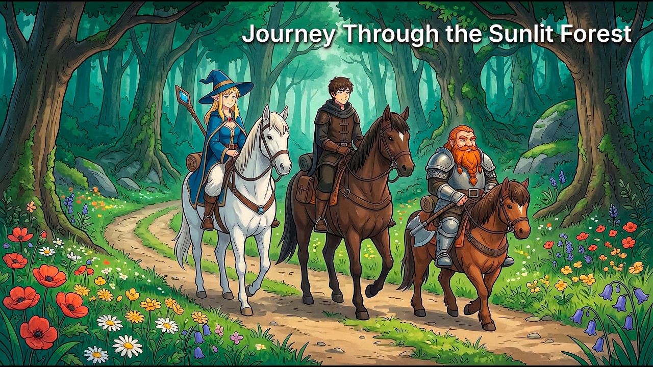 Journey Through the Sunlit Forest 🌲🐎 Medieval Fantasy Music [Ambient for Focus & Study]