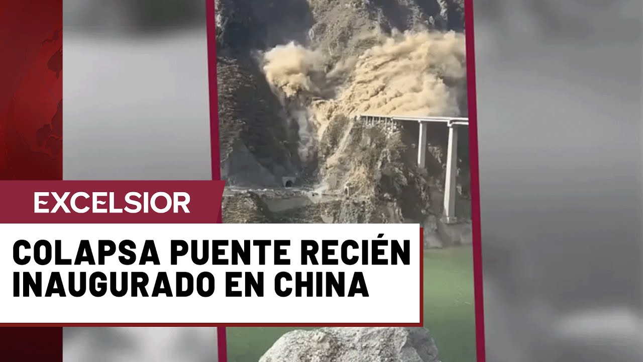 Colapsa puente recién inaugurado en China; autoridades evitaron una tragedia