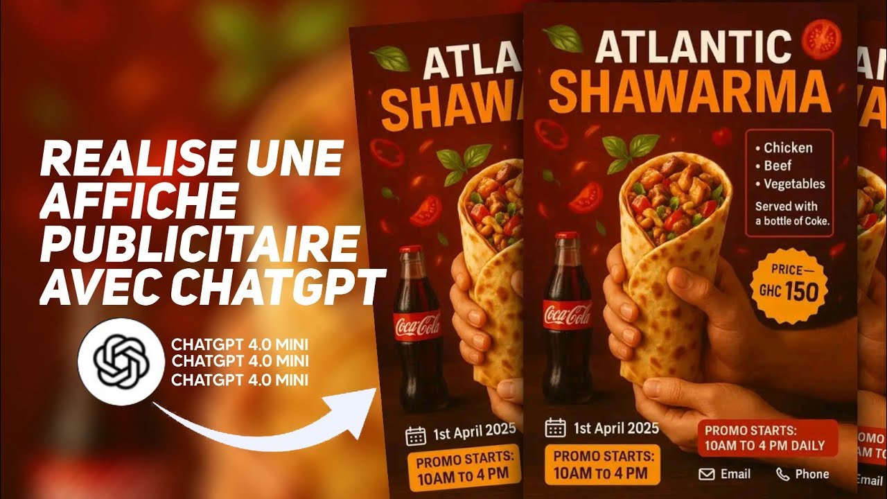 Comment réaliser une affiche publicitaire avec chatgpt dans moin de 5min  by Arsène