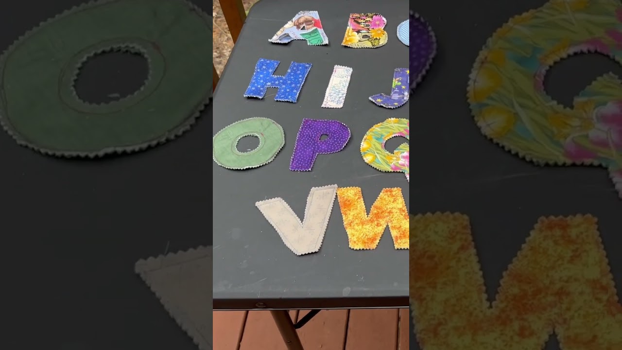 Plush Fabric Letters #fabric #sewing #sew #beginnersewing #diy #seweasy #craftproject #shorts