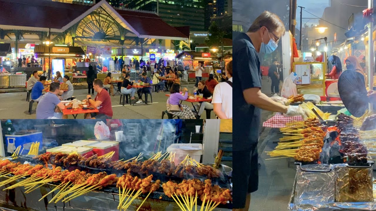 Street Food in Singapore | Satay Street | BBQ