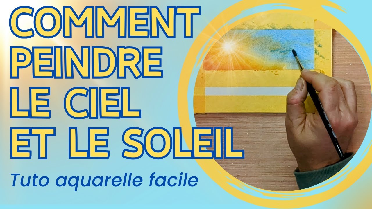 Comment peindre le ciel et le soleil (coucher de soleil) 