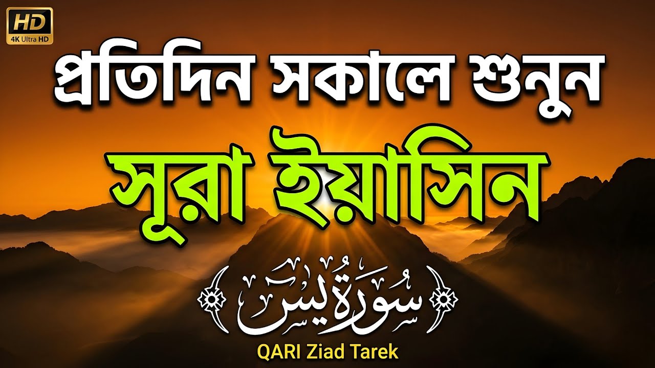 🎧 সূরা ইয়াসিন, কারী জিয়াদ তারিকের কণ্ঠে—হৃদয়ে শান্তি ও প্রশান্তি আনে 🤍🌿✨ القارئ زياد سالم 🤍