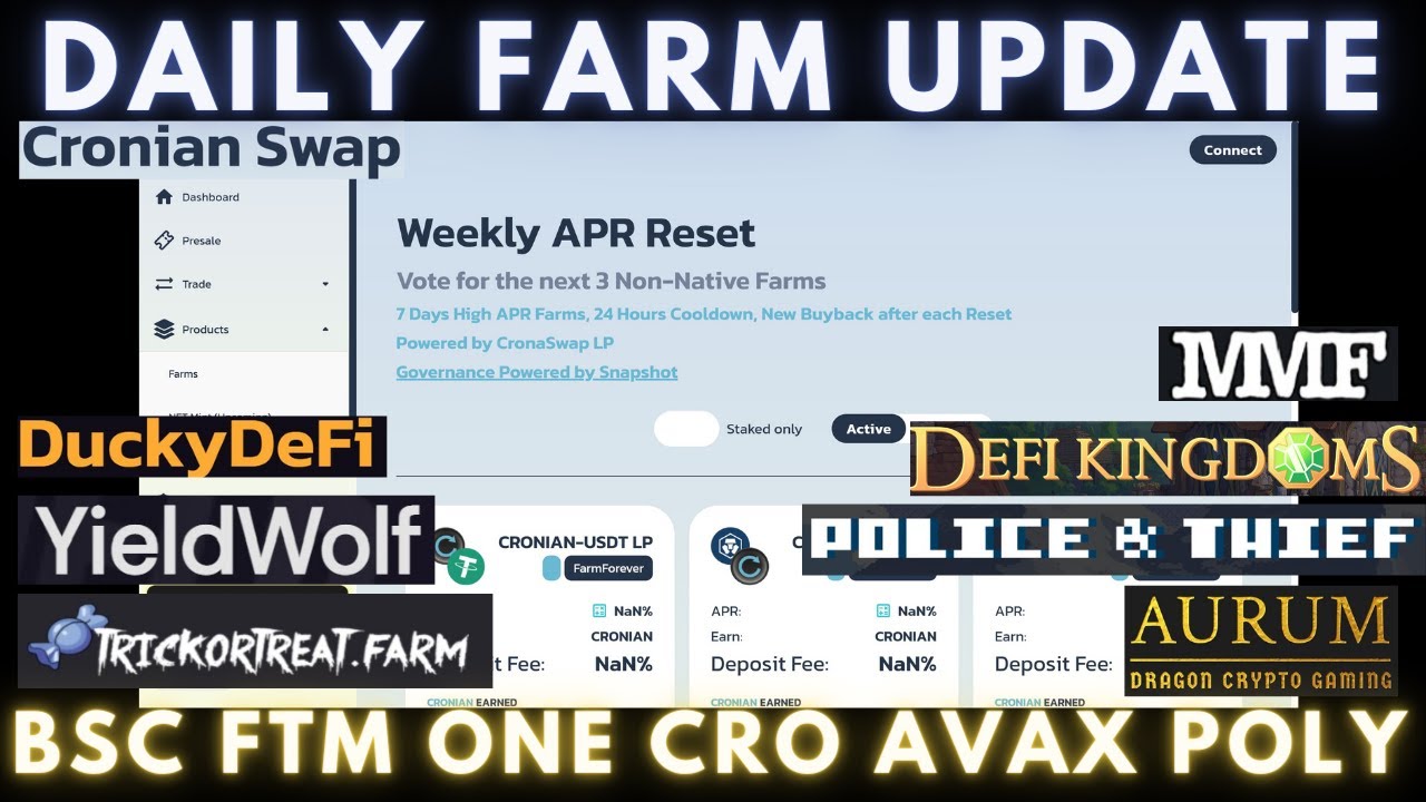 Daily Degen Farm Update | BSC-FTM-ONE-CRO-AVAX-POLY | Quick Recap