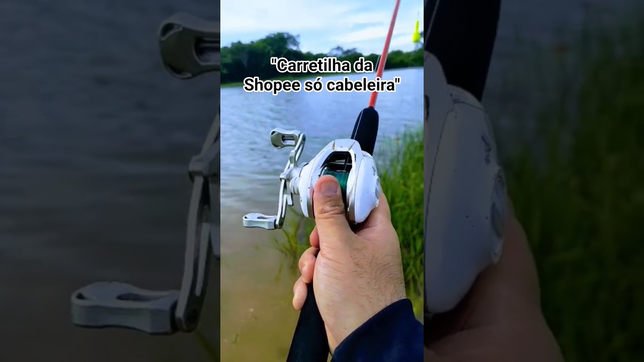 Carretilha barata da Shopee s&oacute; d&aacute; cabeleira&hellip; 🤔 Pena que n&atilde;o &eacute; meu caso 🎣