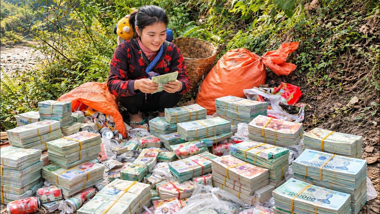 My Luckiest Thing in 2026 - Finding a Huge Bag of Money While Cleaning Up Trash | Trieu Thi Thuy