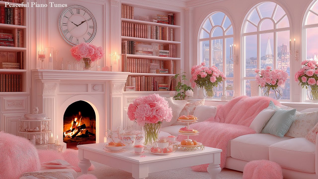 🔥 Fireside Piano Music 🎹 Relaxing Soft Piano for Work, Study & Cozy Evenings in a Warm Living Room