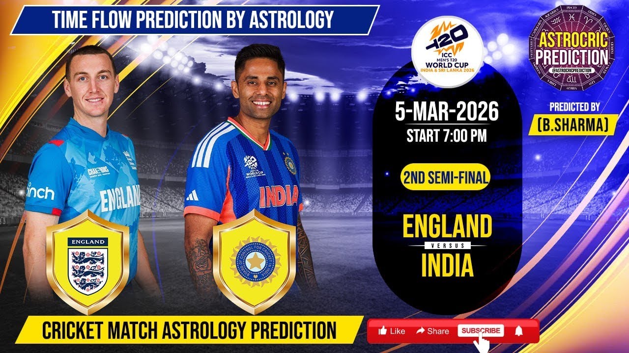 India vs England 2nd Semifinal t20 World Cup 2026 Cricket match Astrology Prediction with TIMING