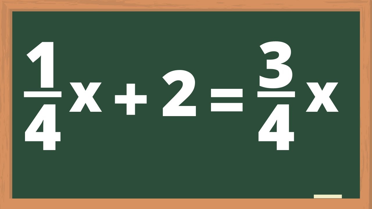 Solving equations with fractional coefficients