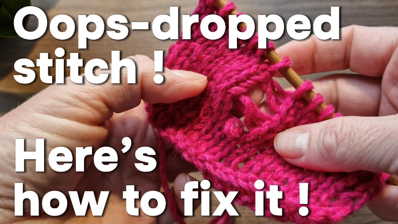 How to fix a dropped stitch easily | stockinette + garter stitch tutorial
