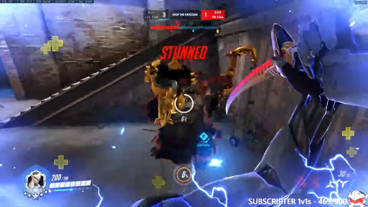 NECROS TOP 500 NANO GENJI GAMEPLAY! 51 ELIMS! [ OVERWATCH SEASON 23 ]