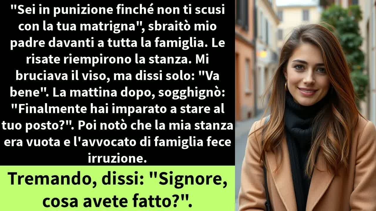 ＂Sei in punizione finché non ti scusi con la tua matrigna＂, sbraitò mio padre davanti a tutta la