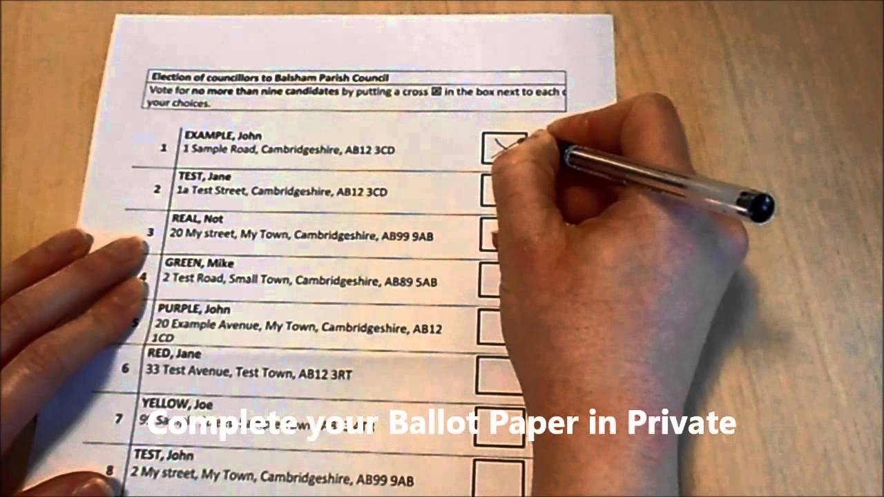 How to Complete a Postal Vote