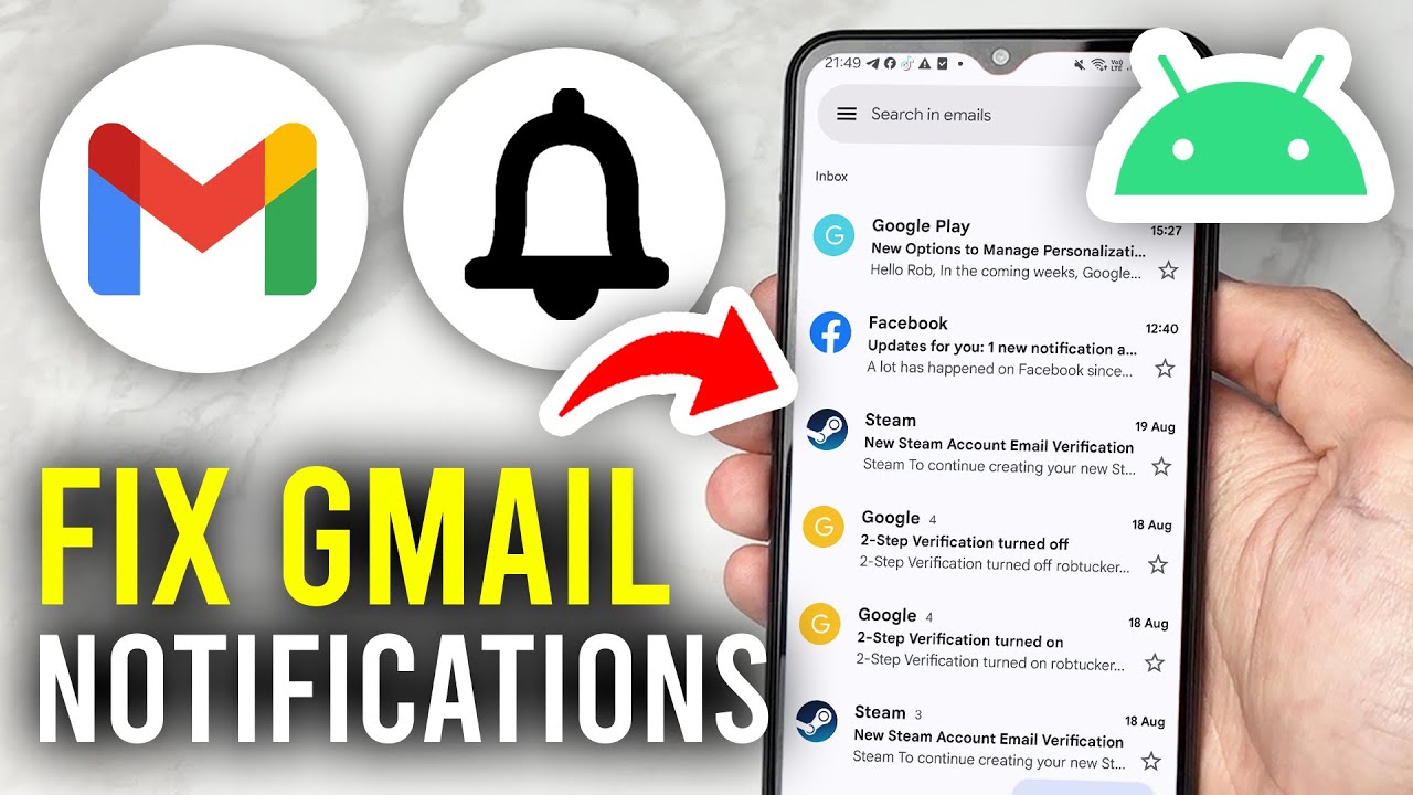 How To Fix Gmail Notifications Not Working On Android - Full Guide