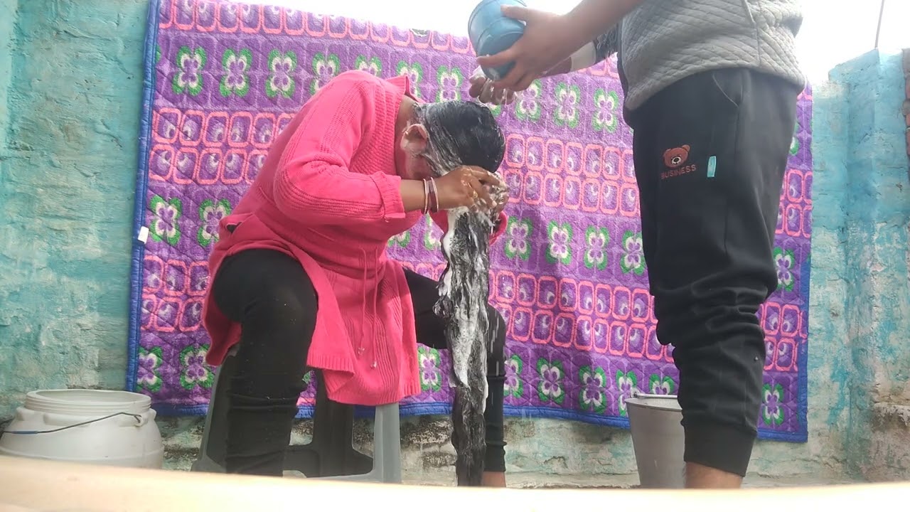 Hair washing by male/long hair care by male/youtube/ninichopra/haircare/trending/viral/ninihaircare