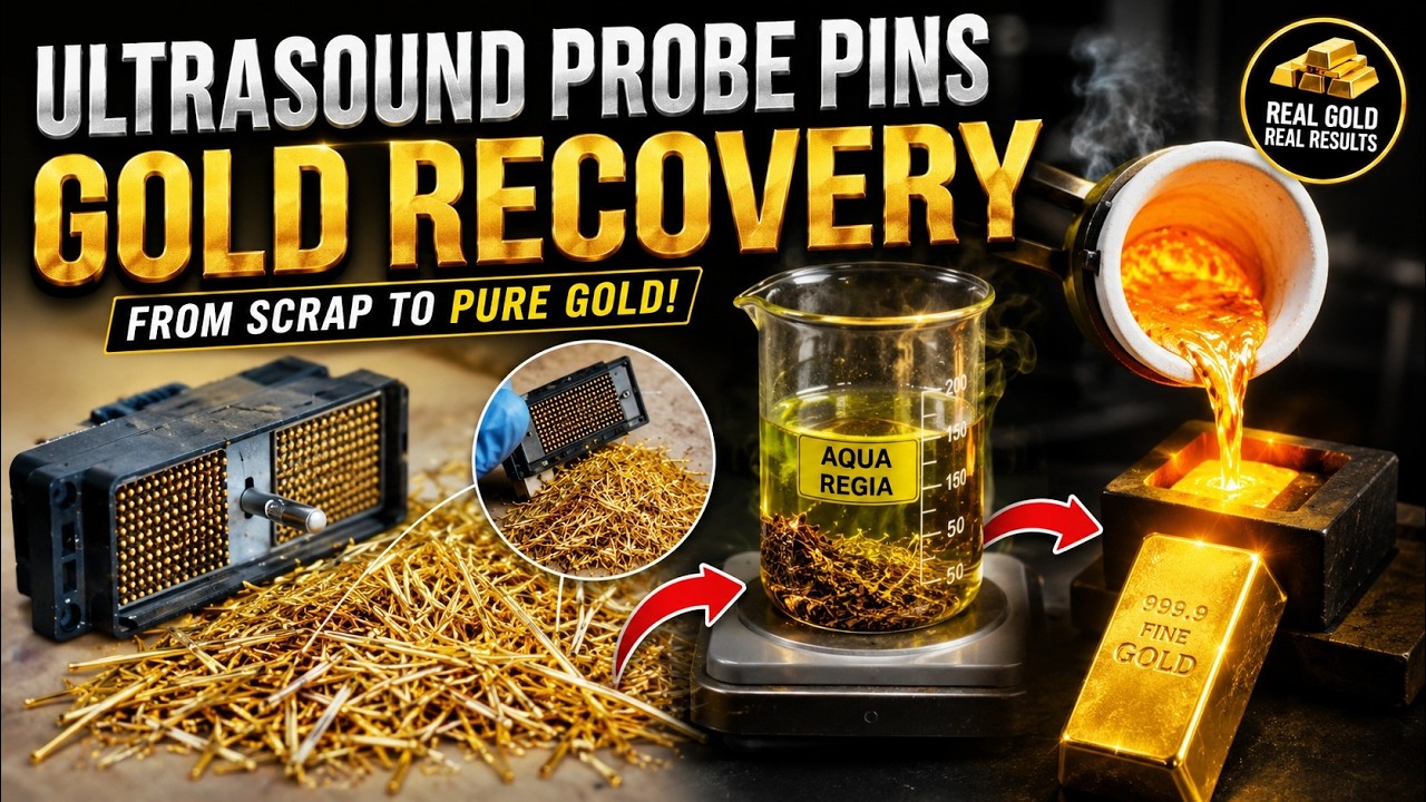 Gold Recovery from Medical Equipment 'Ultrasound Transducer Probes Connector Pins.'