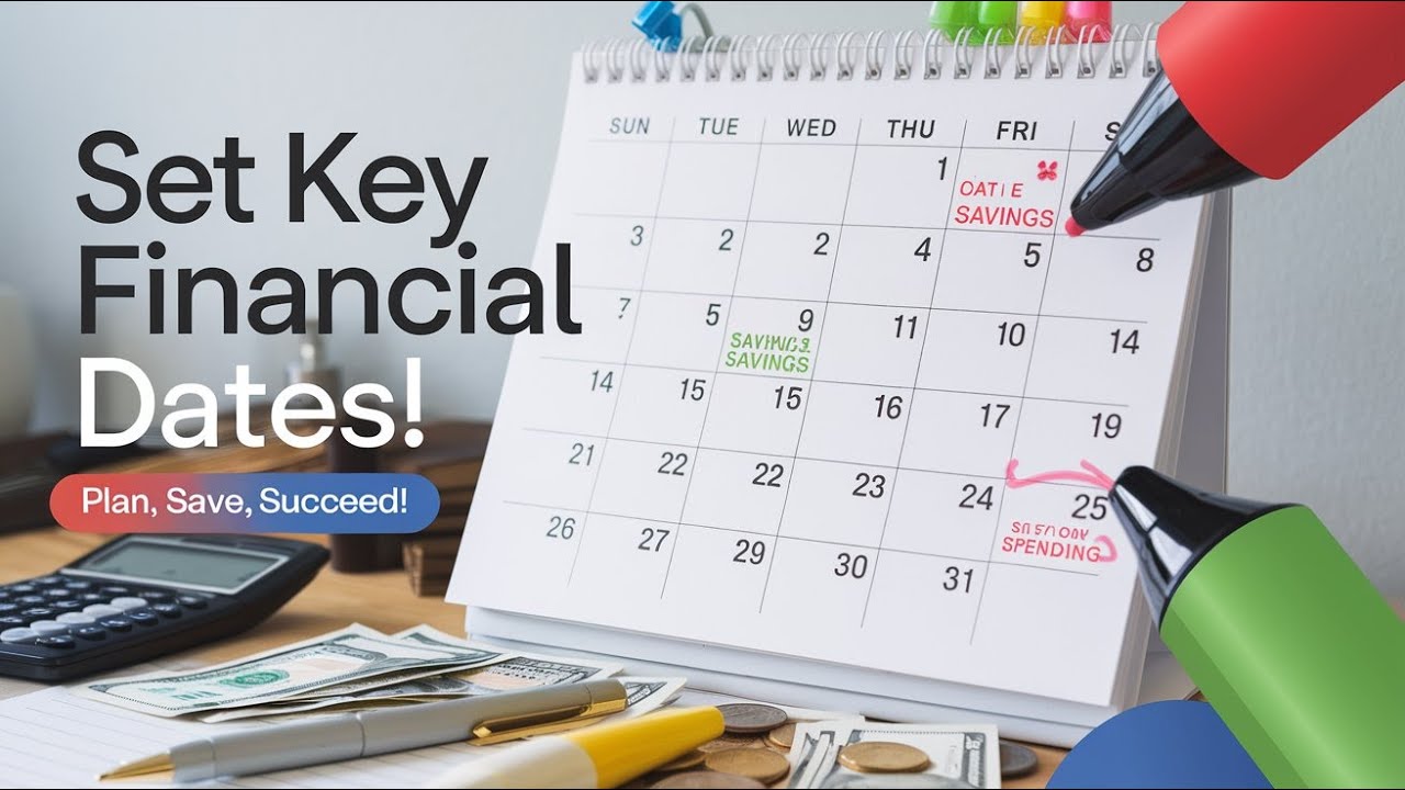 Setting up a 2025 Financial Calendar Mark Key Dates for Saving and Spending