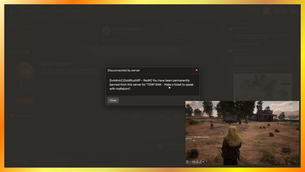 mdrakoo (OP) Gets Banned On GoldRush RP | RDR Gold Rush RP