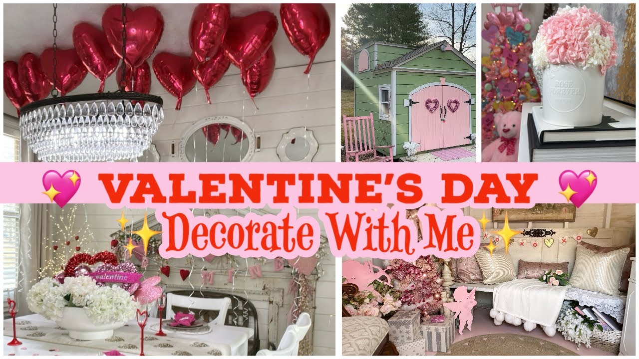 Valentine's Day Decorate With Me/ Rose Forever Bouquet/ She Shed Cottage Decor