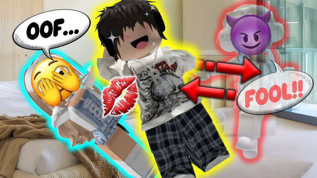😈 THE EMO GIRL PRETENDED TO BE A BOY TO GO AGAINST ME ⚡ #roblox #robloxstory