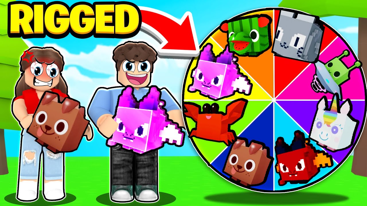 We Did The RANDOM PET CHALLENGE... But I RIGGED It (Roblox pet Simulator X)