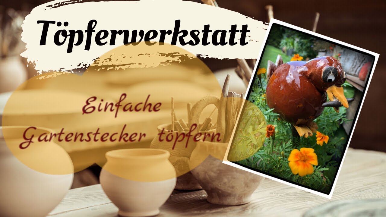 Gartenstecker Vogel töpfern #ceramic #pottery #clay  #töpfern #ohnetöpferscheibe #artist