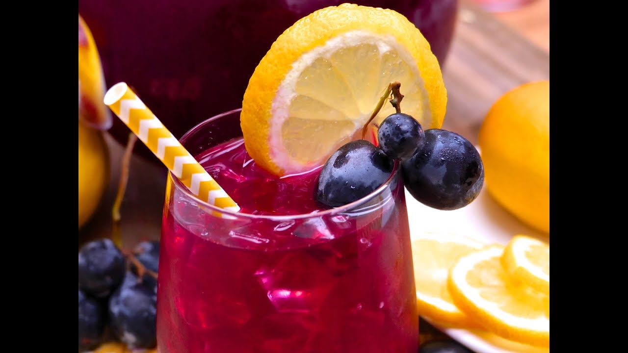 Refreshing Black Grape Lemonade