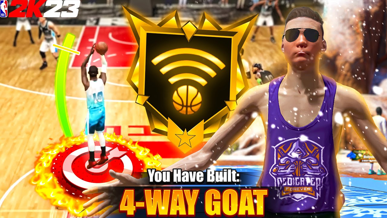 This 4-WAY GOAT with 92 3pt + 92 Dunk is THE BEST BUILD IN NBA 2K23!