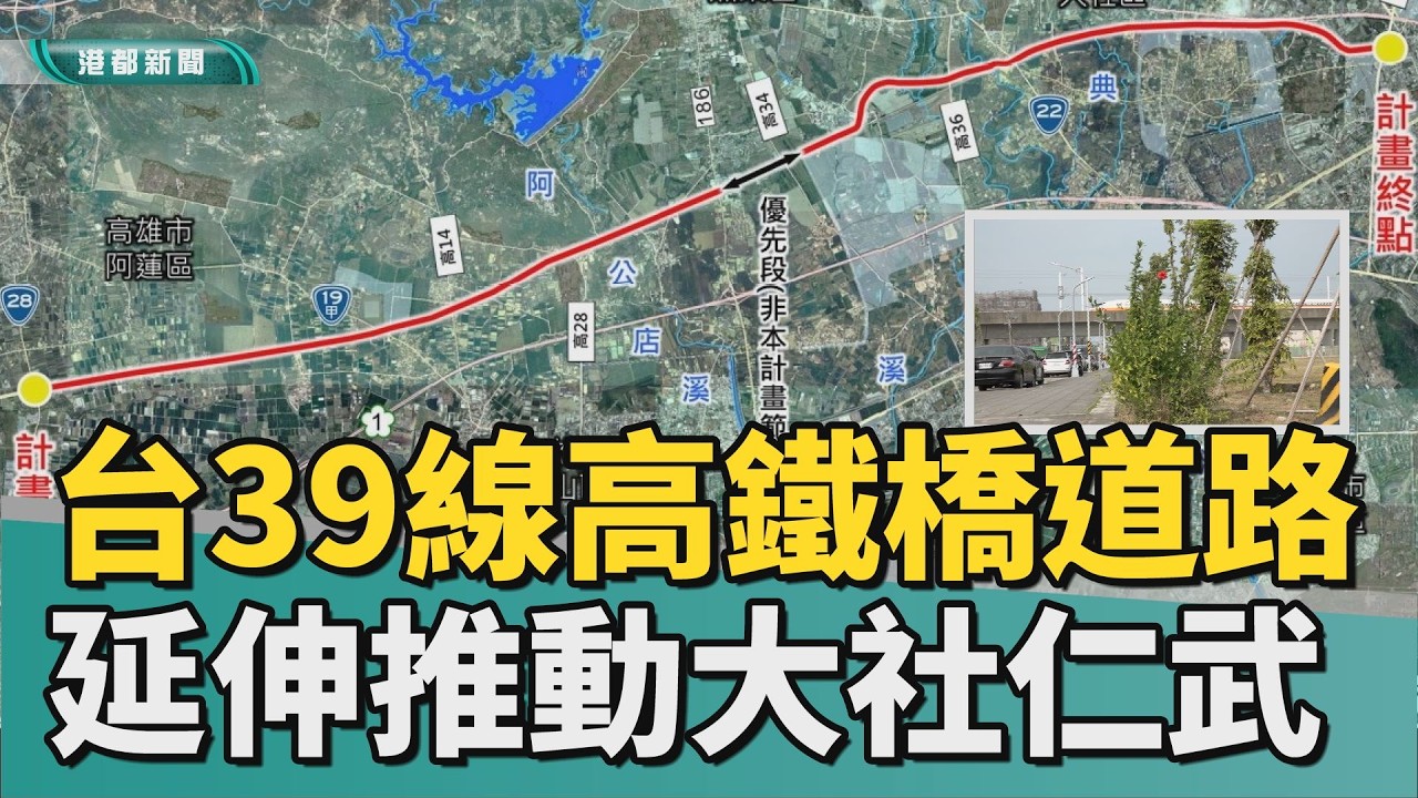 高鐵經濟｜台39線高鐵橋下道路 延伸大社仁武盼快推動