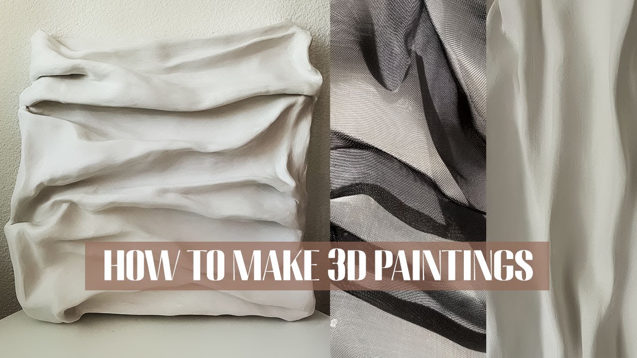 HOW TO MAKE 3D PAINTINGS - joint compound, canvas, wire mesh