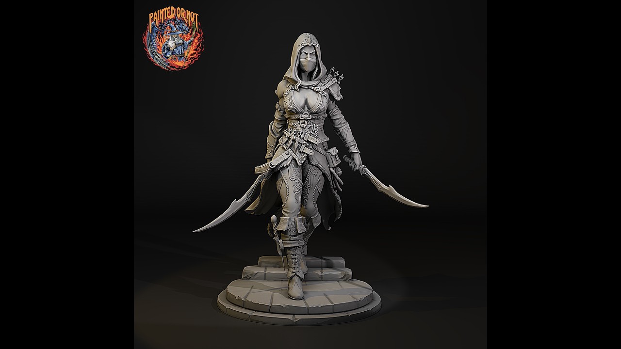 Zylah the Assassin: The Shadow Stalker Showcase #dnd #miniatures #3dprinting #ttrpg #shorts