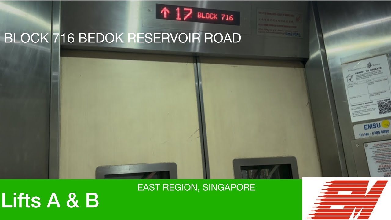 HDB Block 716 (Maisonette) Bedok Reservoir || EM Elevator