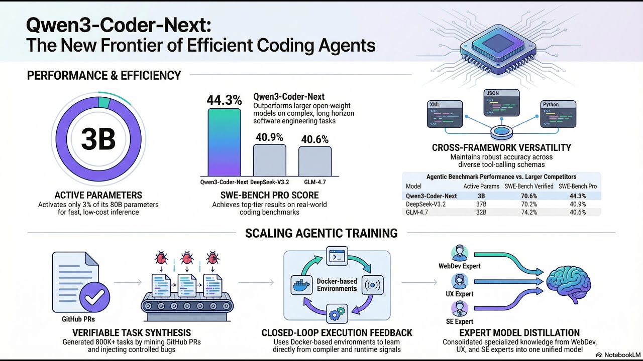 Qwen3-Coder-Next Technical Report
