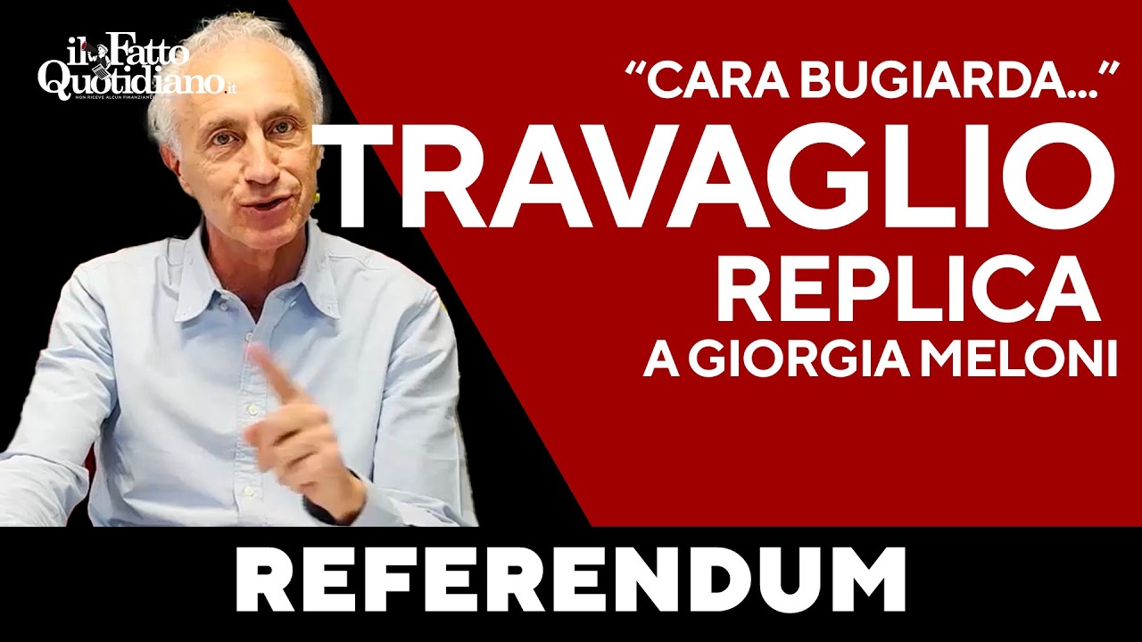 &ldquo;Cara bugiarda&hellip;&rdquo;, la risposta di Marco Travaglio all&rsquo;intervista di Giorgia Meloni da Mentana