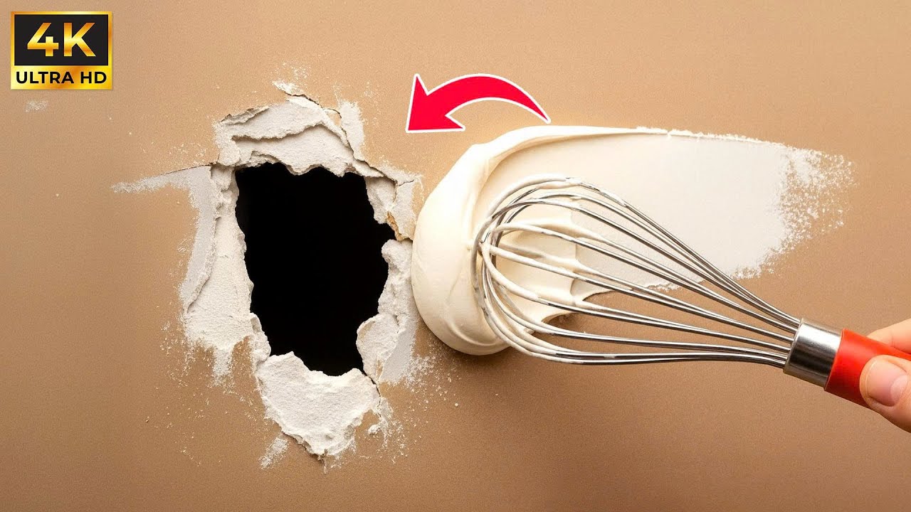 Only 1% Of People Know The This Method! Repair Hole in Drywall in 5 Minutes