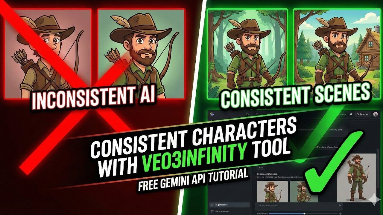Make Character Consistant Scene - Tutorial Veo3Infinity Tool